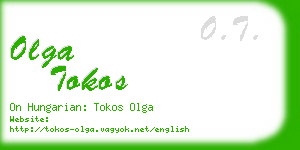 olga tokos business card